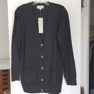 NWT Joan Vass long  cardigan sweater